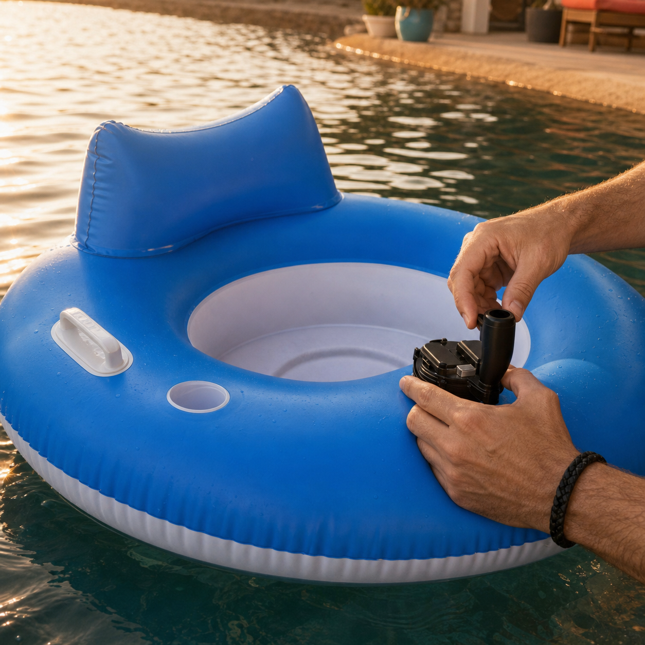 Rechargeable Motorized Pool Lounger - View 6