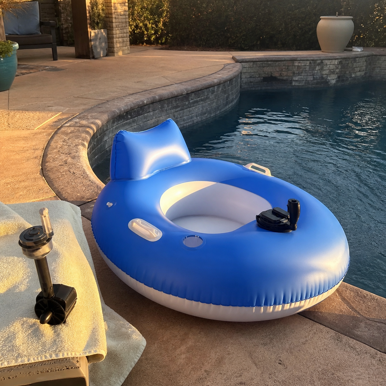 Rechargeable Motorized Pool Lounger - View 7