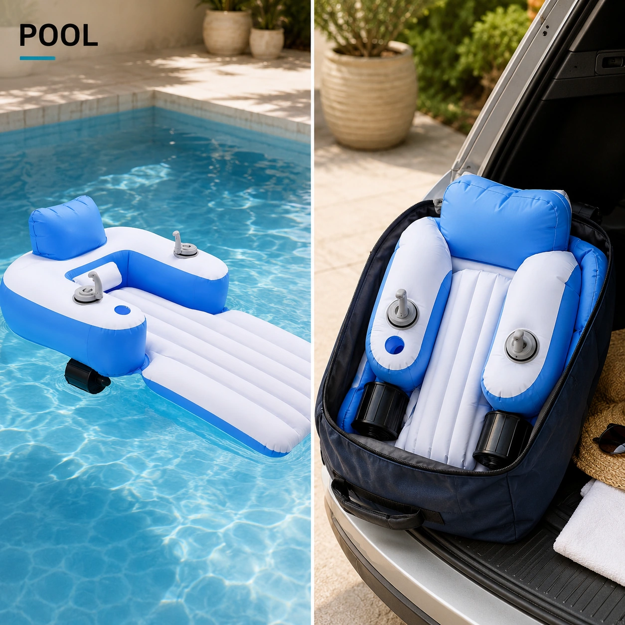 Rechargeable Motorized Pool Lounger - View 6