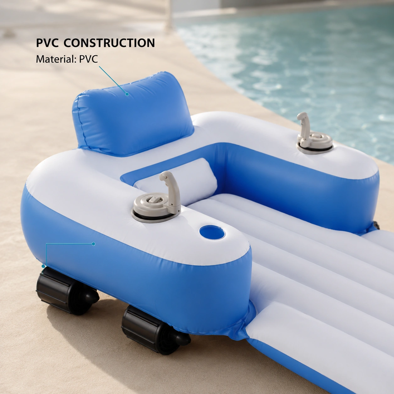 Rechargeable Motorized Pool Lounger - View 3