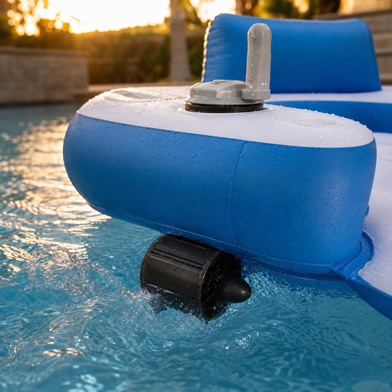 Rechargeable Motorized Pool Lounger - View 4
